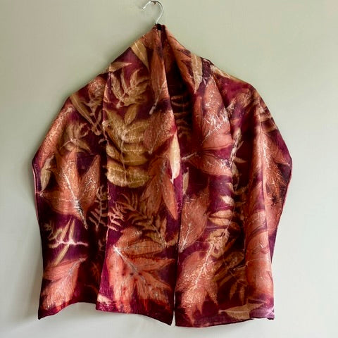 Light silk neck scarf, Dramatic pink (CRE82)