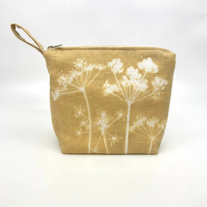 'Cotswold Hedgerows' Cyanotype Printed Linen Pouch (KC17B)
