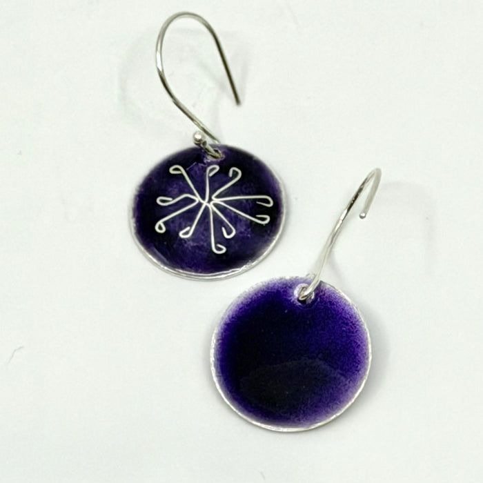 Silver Cloisonné Earrings (SD451A)