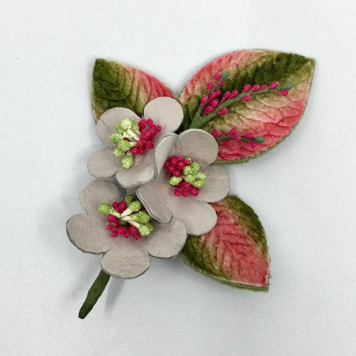 Leather Flower Corsage (LP6B)