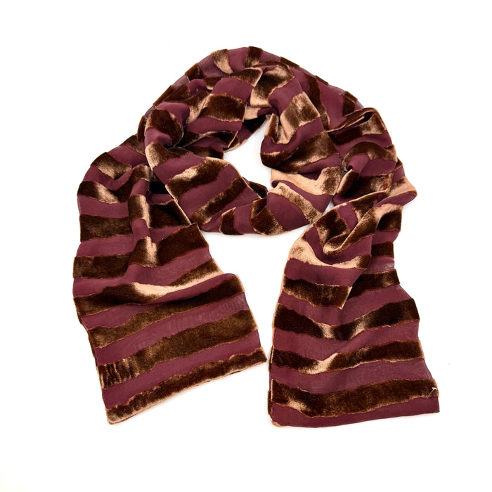 Devore Scarf - 'Torn Stripe' Heather (LL2409)
