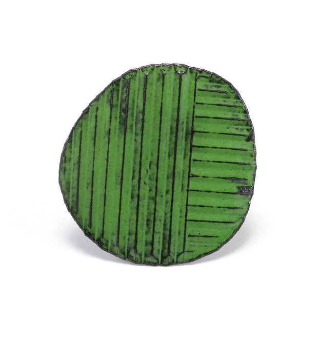 Green enamel Brooch,  (FH502)