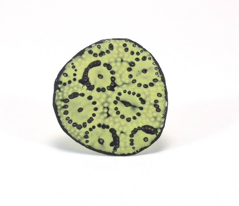 Yellow enamel Brooch,  (FH481)