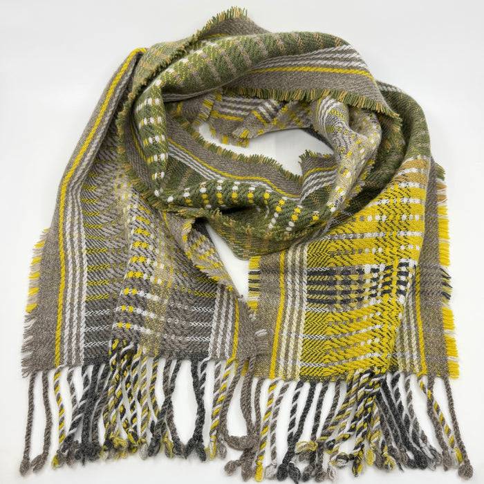 'Goldcrest' Handwoven Lambswool Scarf (HF57)