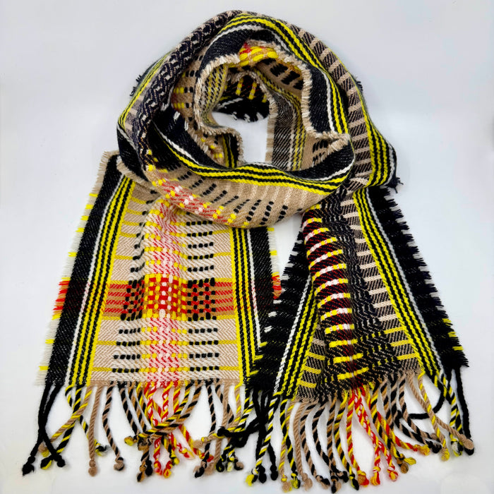 'Goldfinch' Handwoven Lambswool Scarf (HF008)