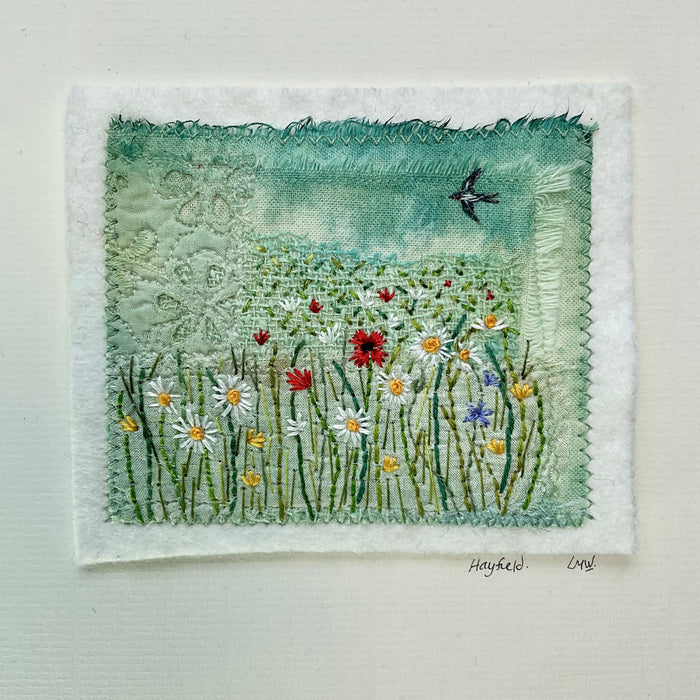 'Hayfield' small unframed embroidery (LW344)