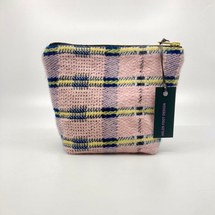 Handwoven Medium Pouch, pink/blue (HF041D)