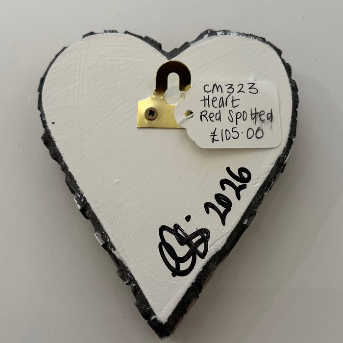 Heart, red spotted (CM323)