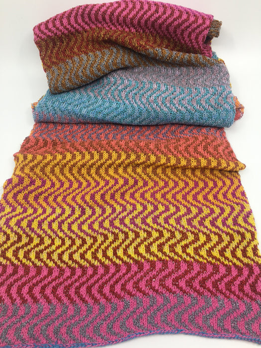 Waves of colour blaze scarf (AD180)