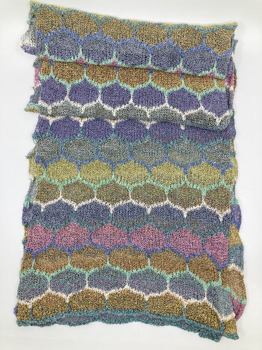 'Honeycomb Pale' scarf, silk marl(AD303)