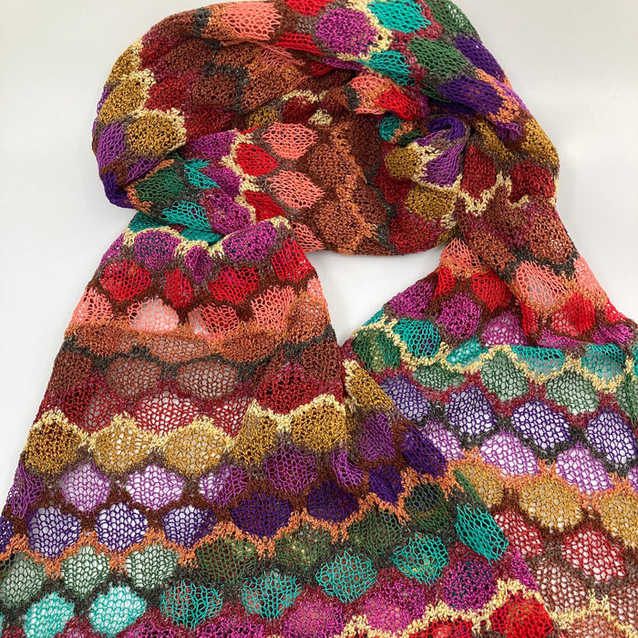 ' Millefleur Red' Scarf (AD390)