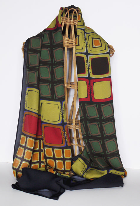 Italiano variation black pashmina (AN400)