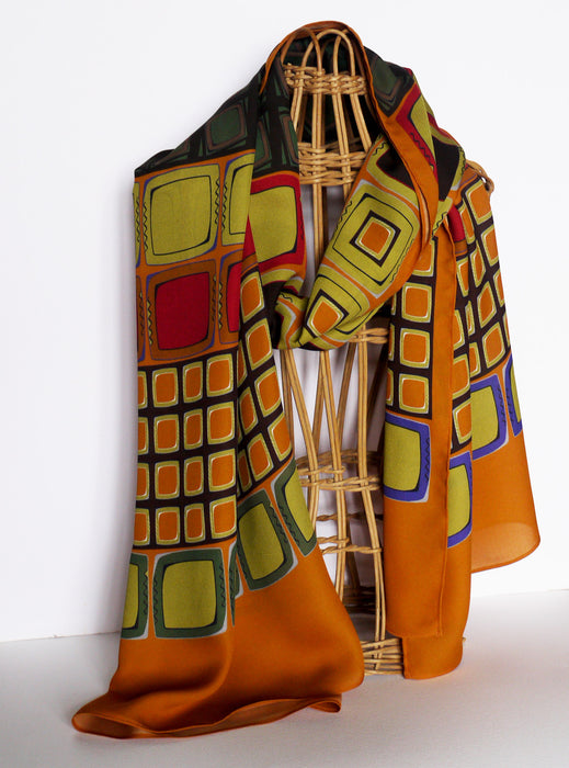 Italiano variation orange pashmina (AN401)