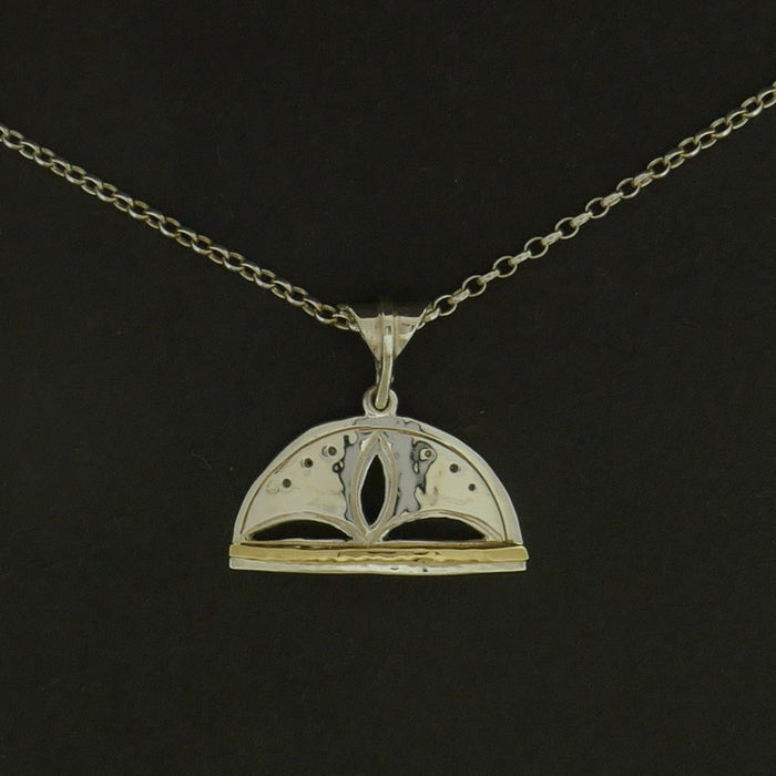 Pendant, silver and 18ct gold (JI236)
