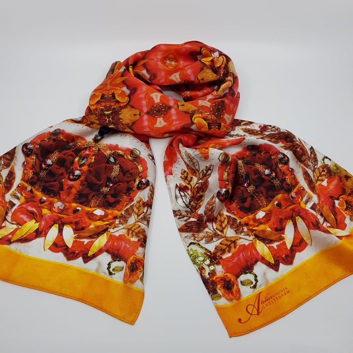 'Poetic Empire' silk scarf (JK95B)