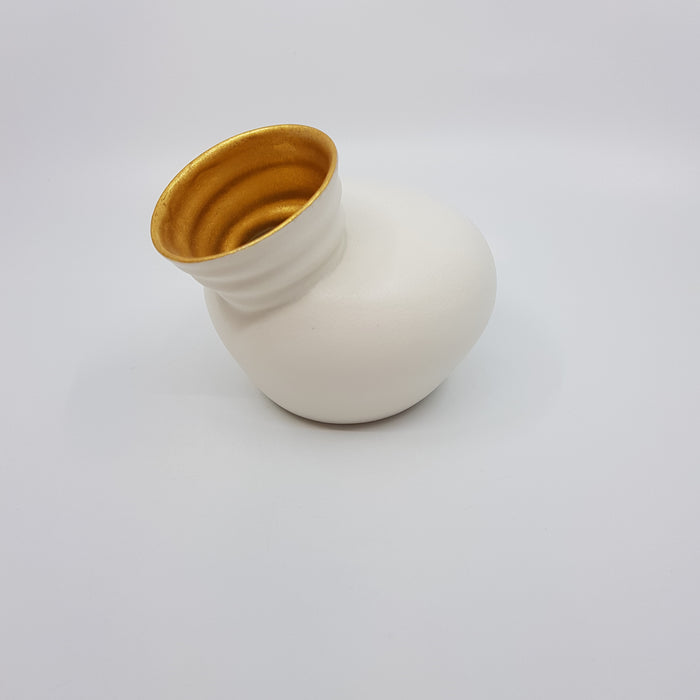 Gilded White Speak Vase, porcelain (JD37)