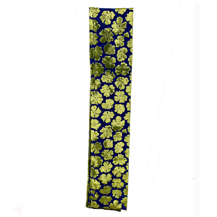 Devore Scarf - Lime Green/Blue Wild Rose (LL90GB)