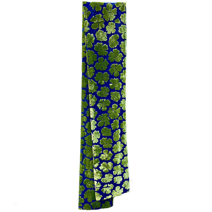 Devore Scarf - Lime Green/Blue Wild Rose (LL90GB)