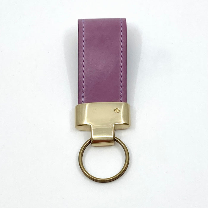 Lilac calf key fob, brass fitting (MAM291)