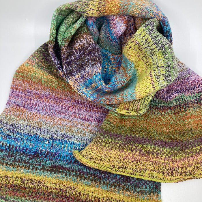 Lime landscape scarf (AD406)