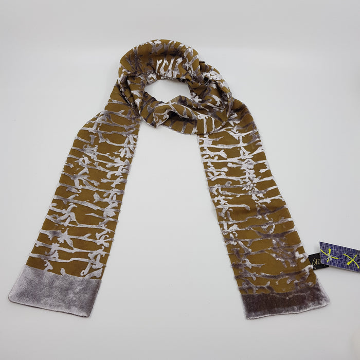 'Bluebell' silk devoré tippet scarf (LL23/86)