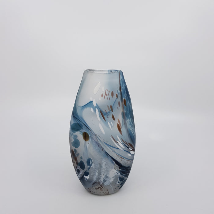 Small Landscape Vase, tea and steel blue (LOC246)