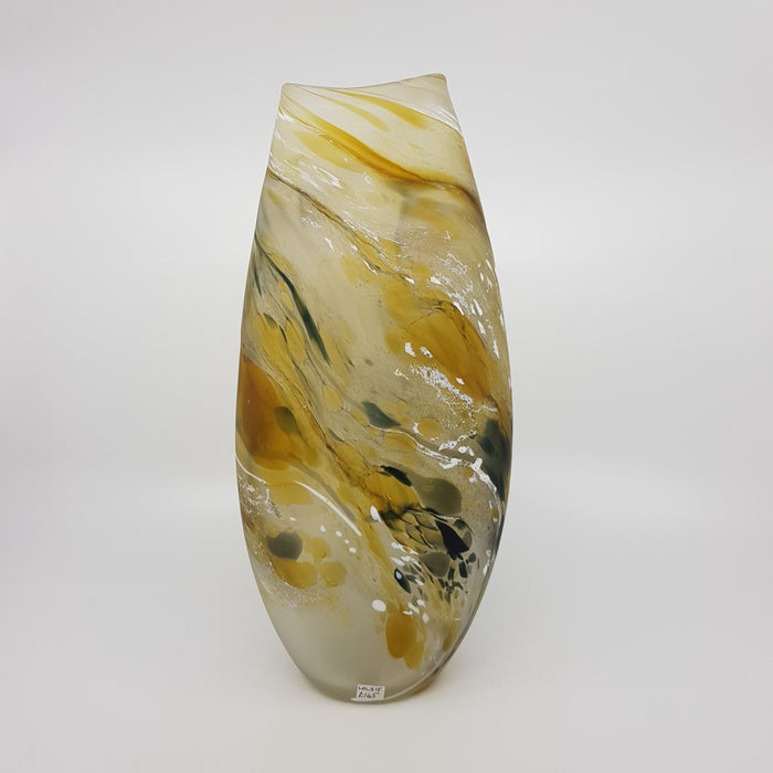 Large Landscape Vase, amber and sage (LOC315)
