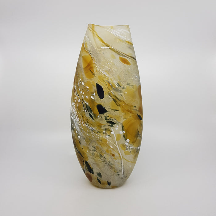 Large Landscape Vase, amber and sage (LOC315)