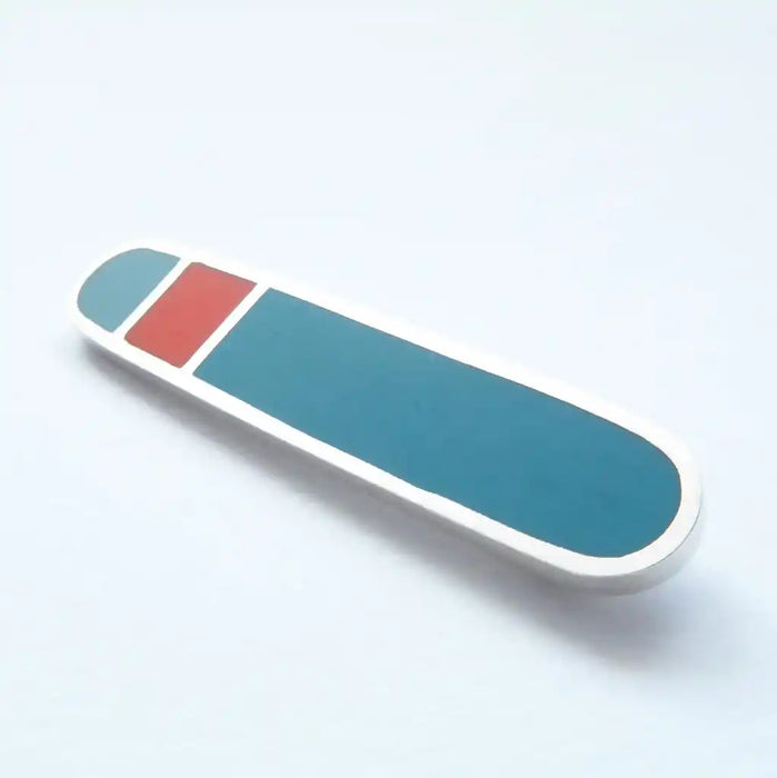 Loop Bar Brooch teal/orange/aqua (ST400)