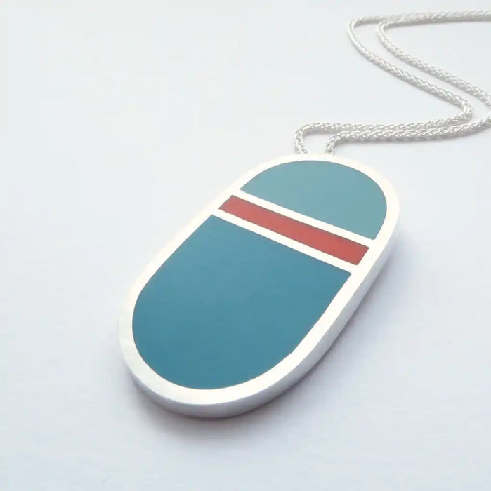 Loop Pendant aqua/orange/ink (ST401)