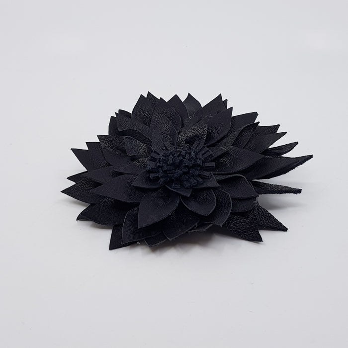 Leather Flower Brooch (LP81F)