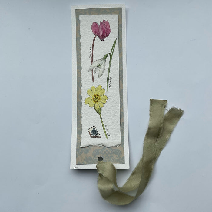 Bookmark, 'Spring Flowers, painted (LW252)
