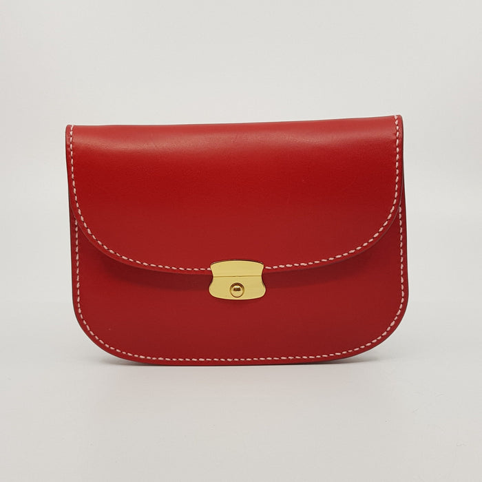 Mini Clutch purse, red calf (MAM222)