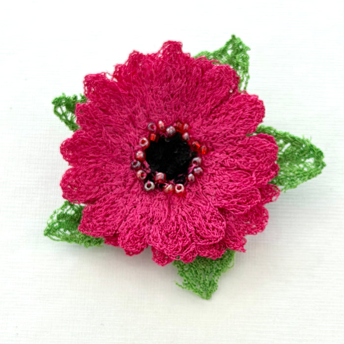 Pink Flower Brooch (JK244)