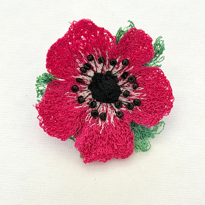 Pink Flower Brooch (JK245)
