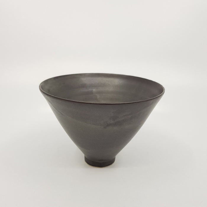 Small Dish, porcelain, satin-matt dark grey (RH09)