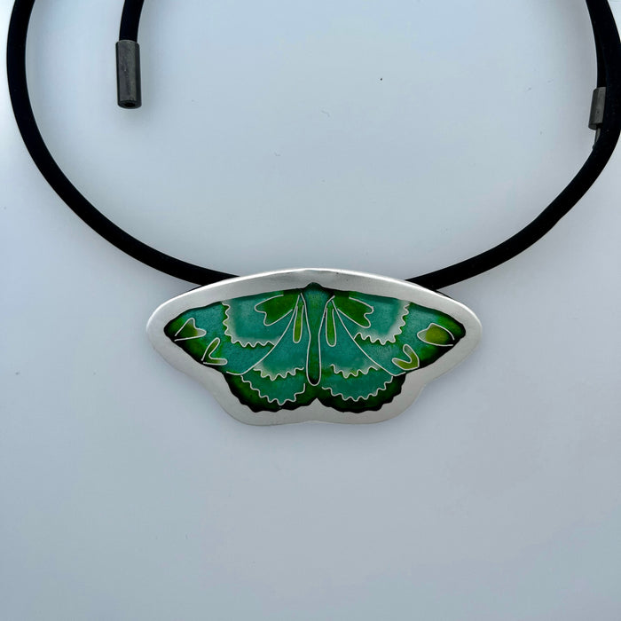 Green Cloisonné Butterfly Pendant (SD351)
