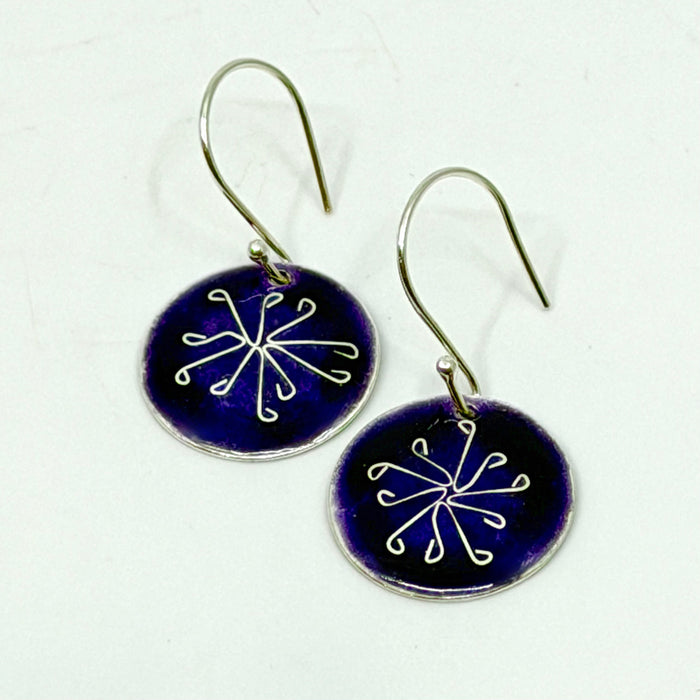 Silver Cloisonné Earrings (SD451A)