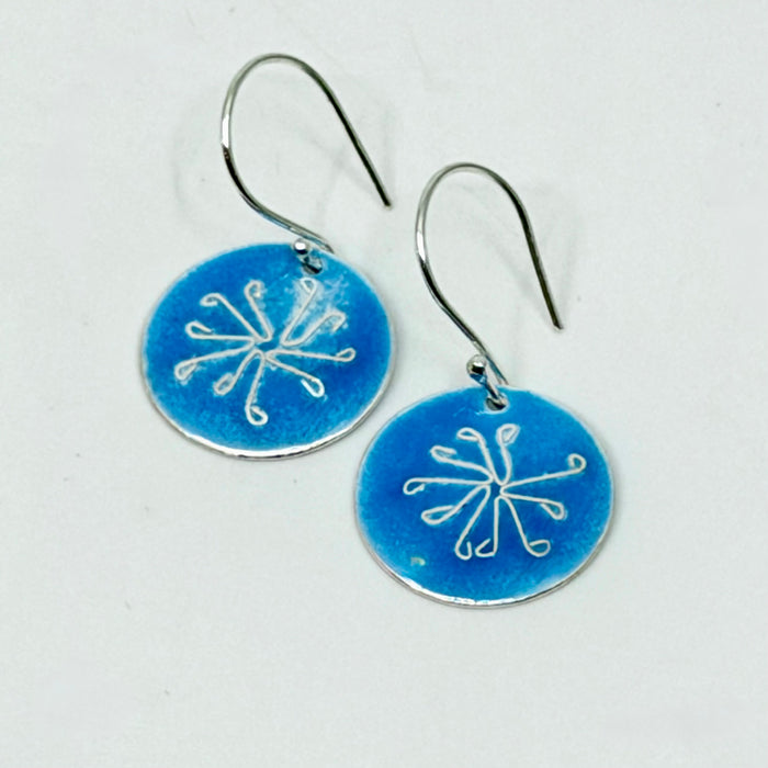 Silver Cloisonné Earrings (SD451B)