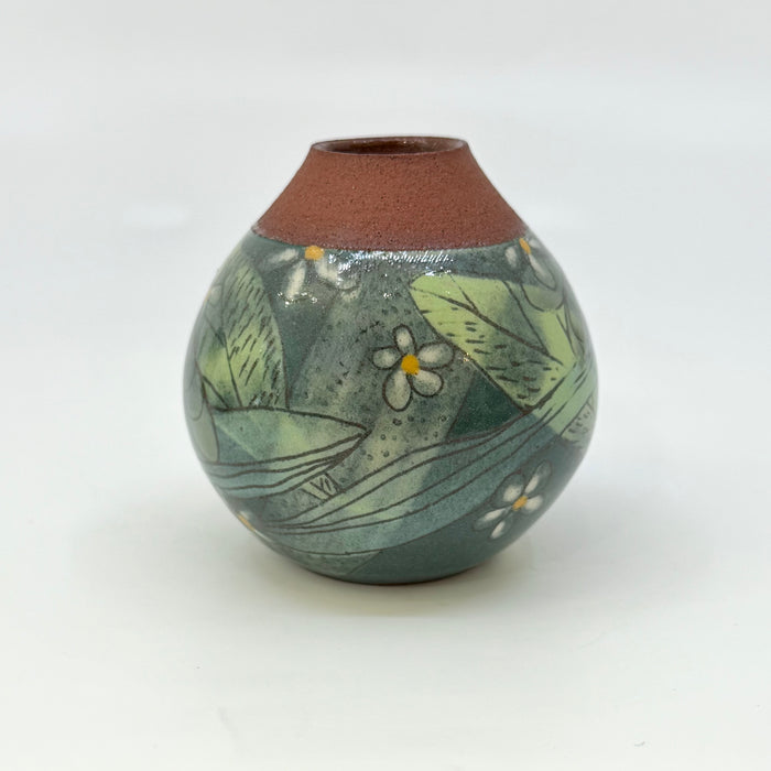 Small Round Vase, Forest Green (BW27f)