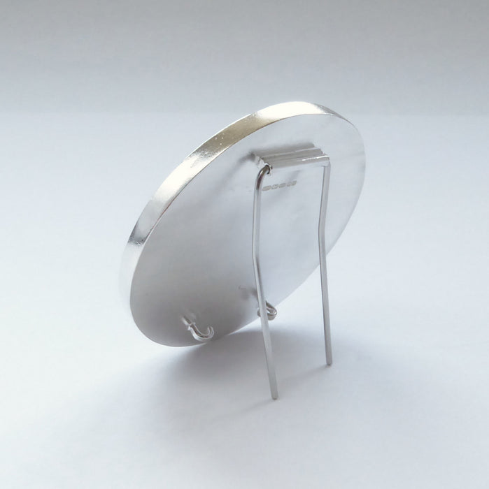 Round Colourblock Brooch, Teal/sapphire/aqua (ST343)