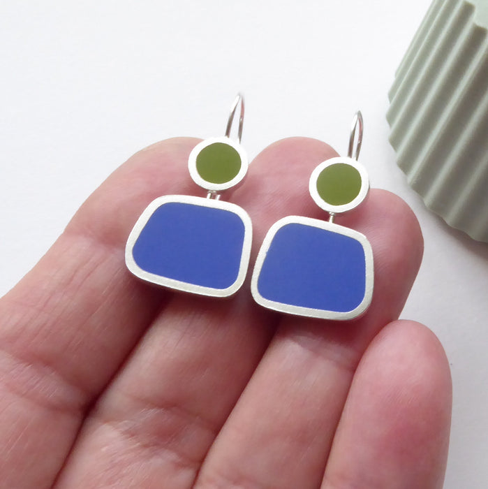 Colourblock Drops, pesto/sapphire (ST357)