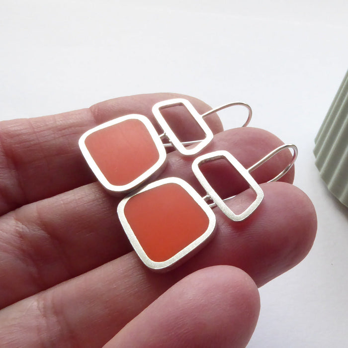 Colourblock Wide Drops, orange (ST404)