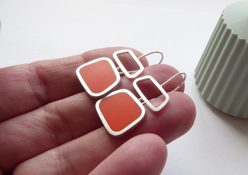 Colourblock Wide orange drops (ST373)