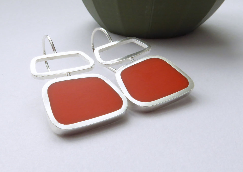 Colourblock Wide orange drops (ST373)