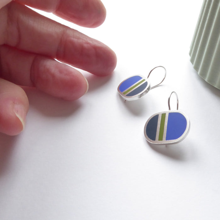 Loop Short Drops sapphire/pesto green/ ink (ST384)