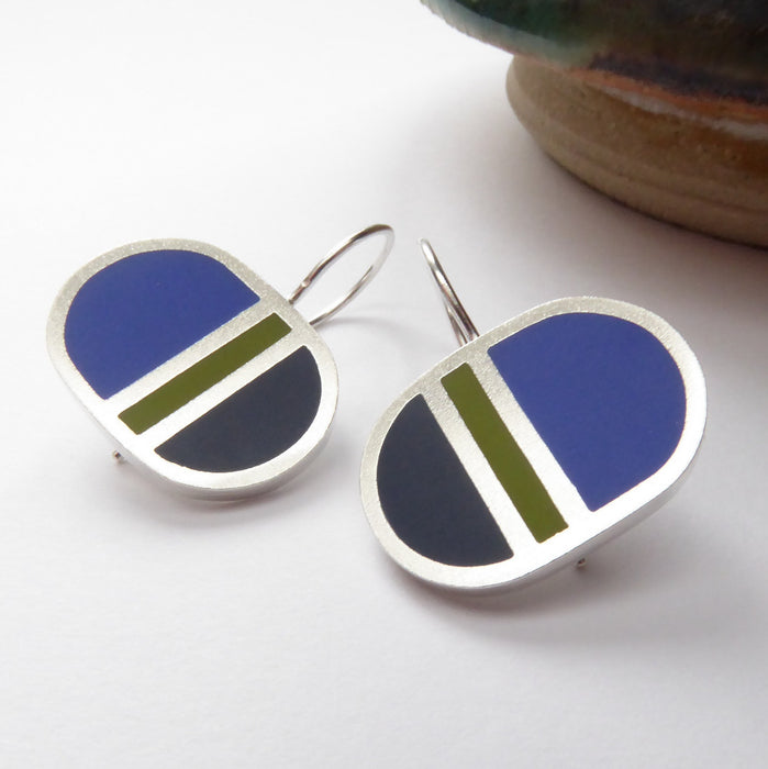 Loop Short Drops sapphire/pesto green/ ink (ST384)