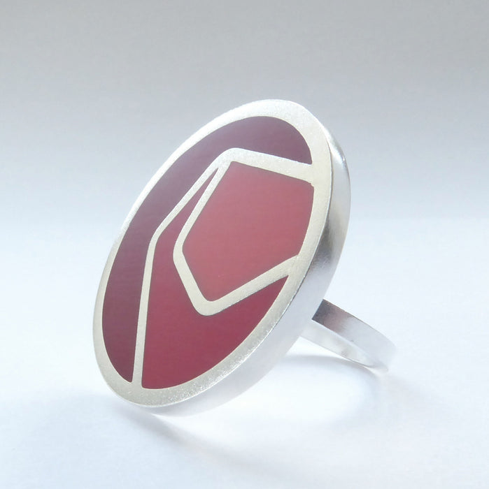 Rose Ring burgundy/red/coral (ST387)