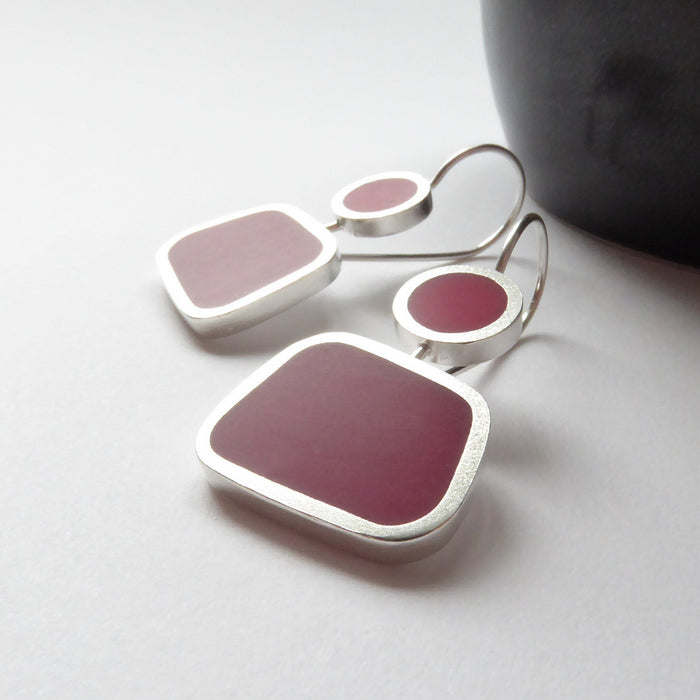 Colourblock Drops red/burgundy (ST389)