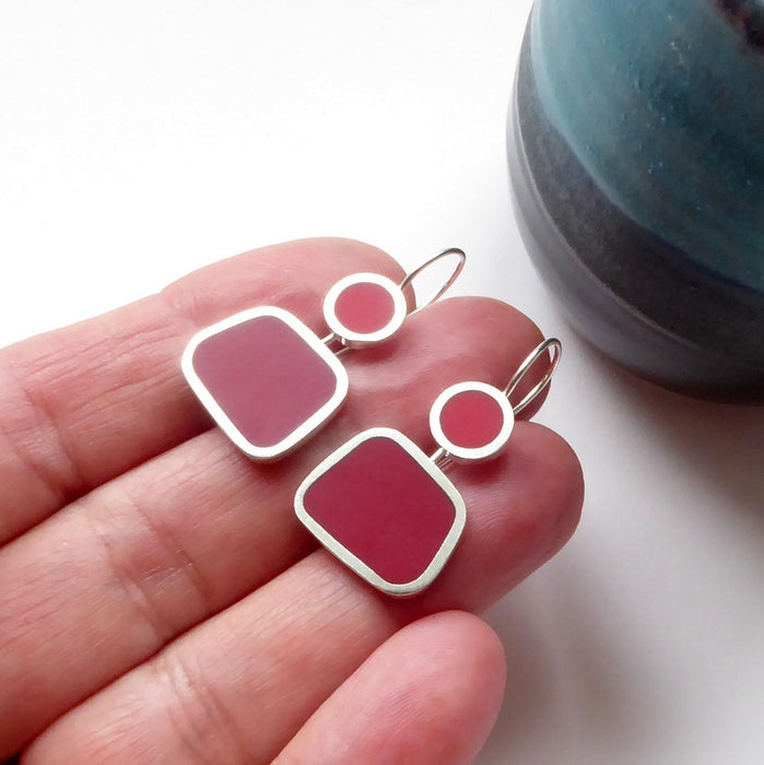 Colourblock Drops red/burgundy (ST389)